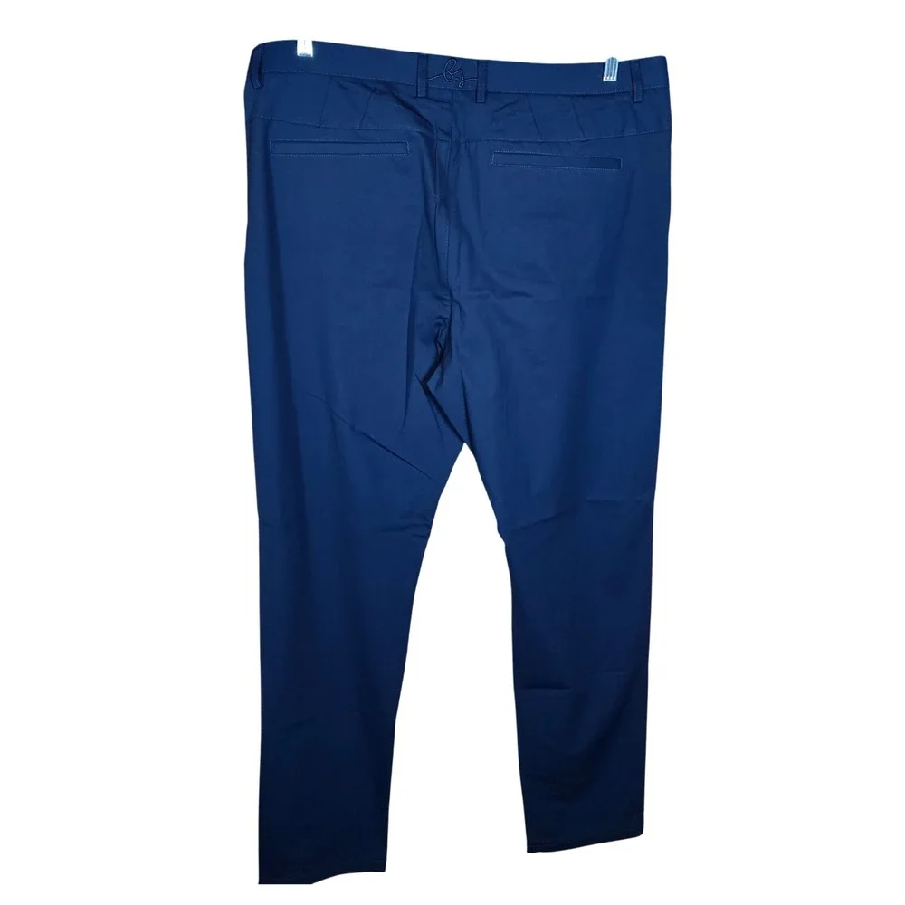 Boston Scott‎ Golf Apparel Mens Tech Pants 40 33 Navy Blue Casual Great Golf